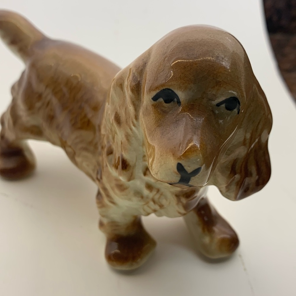 Vintage, cocker spaniel, ceramic figurine
